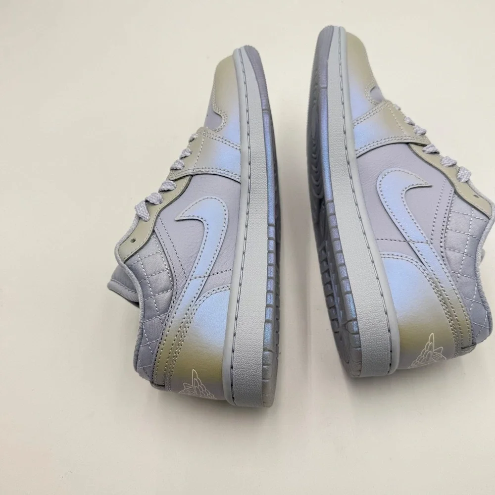 Nike Women's 9 Air Jordan 1 Low SE Ghost/Pure Platinum-Sail IM5129-010 NEW - Picture 5 of 7